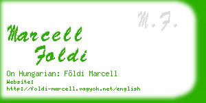 marcell foldi business card